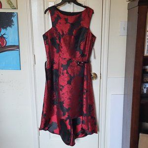 Donna Ricco hi-low black and red dress NWT size 14